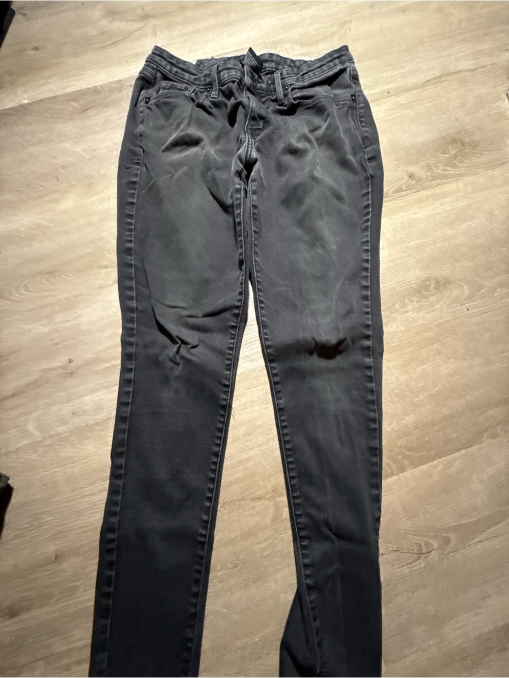 Women's Black Skinny Jeans with Stretch Waist